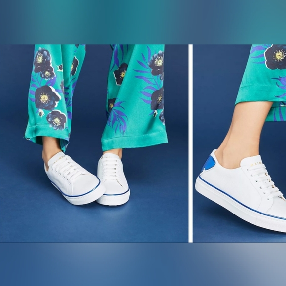 Maimai Edith Metallic Butterfly White Platform Leather Sneakers Sz 9 EUC - Picture 11 of 12